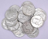 Group of (20) Franklin Silver Half Dollars.