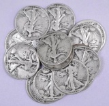 Group of (20) Walking Liberty Silver Half Dollars.