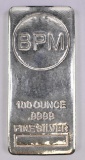 BPM 100oz. .999 Fine Silver Ingot Bar.