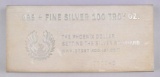 Phoenix Dollar 100oz. .999 Fine Silver Ingot / Bar.