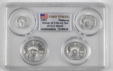 2005 4-Coin Statue of Liberty Platinum 1/10th, 1/4, 1/2 & 1oz. Set (PCGS) MS69.
