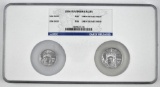 2006 2-Coin 1/4oz. & 1/2oz. Statue of Liberty Platinum Set (NGC) MS69.