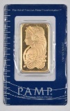 PAMP Suisse 1oz. .9999 Fine Gold Ingot / Bar.