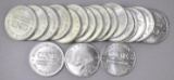 Group of (20) Sunshine Minting 1oz. .999 Fine Silver Rounds.