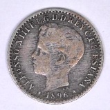 1896-PGV Puerto Rico 10 Centavos.