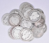 Group of (20) Barber Silver Quarters.