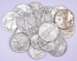 Group of (20) Walking Liberty Silver Half Dollars.