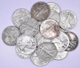 Group of (20) Walking Liberty Silver Half Dollars.