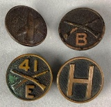 Group of 4 Assorted Collar Discs