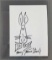 Jimmy Stewart hand drawn and signed Harvey rabbit sketch