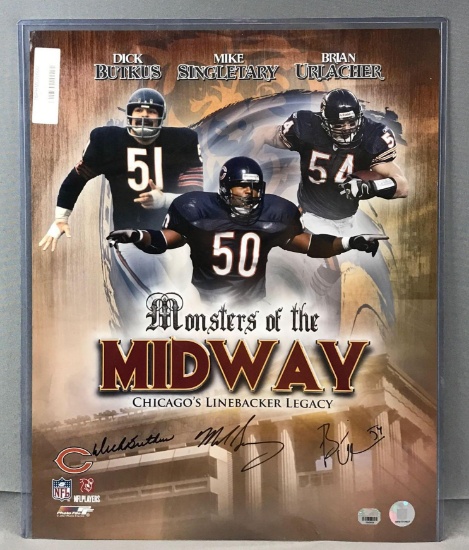 Signed Monsters of the Midway Chicago Bears Poster