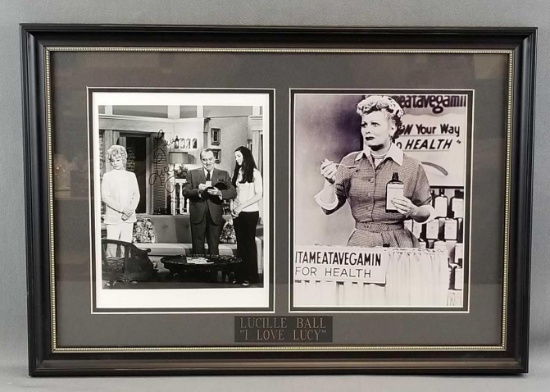 Signed framed Lucille Ball I Love Lucy photographs