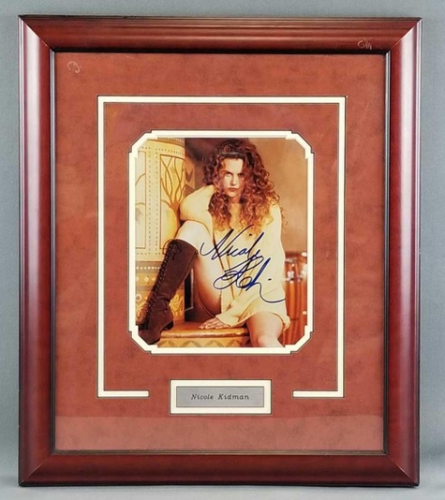 Signed framed Nicole Kidman photograph