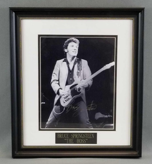 Signed framed Bruce Springsteen photograph