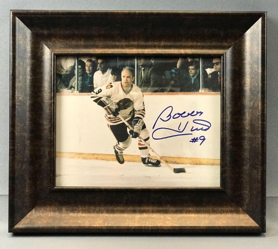 Signed Bobby Hull No.9 Chicago Blackhawks Print
