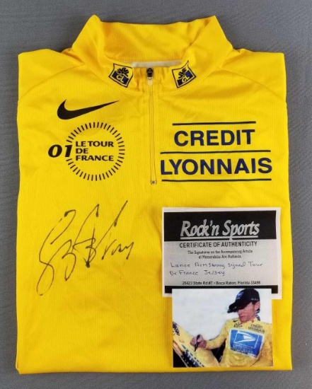 Signed Lance Armstrong Tour de France yellow jersey