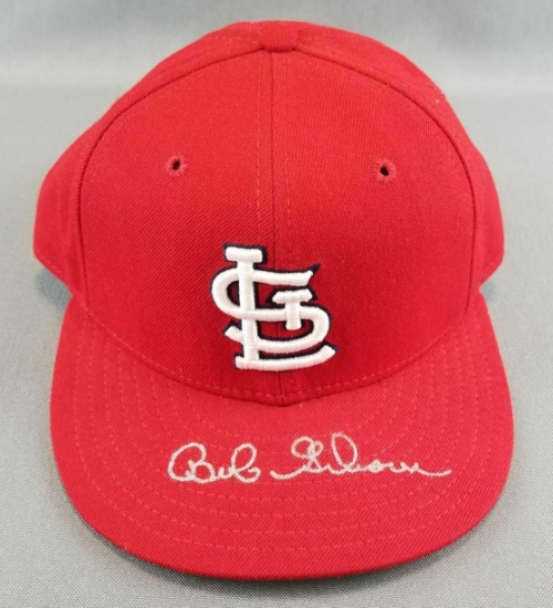 Signed Bob Gibson St. Louis Cardinals cap