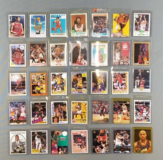 Group of 35 90s basketball cards