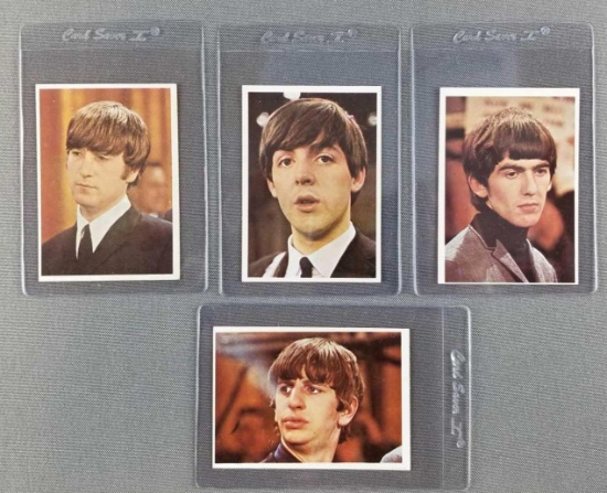 Group of 4 Topps Beatles trading cards