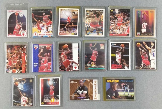 Group of 16 early 90s Michael Jordan cards
