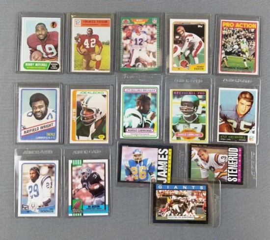 Group of 15 60s-70s super star football cards