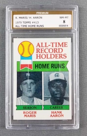 1979 Topps Maris/Aaron all time record holder card