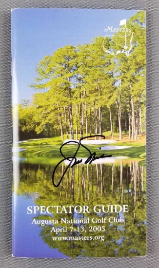 Jack Nicklaus signed masters spectator guide