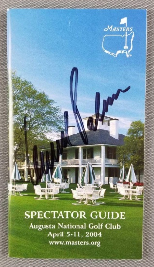Arnold Palmer signed Masters spectator guide