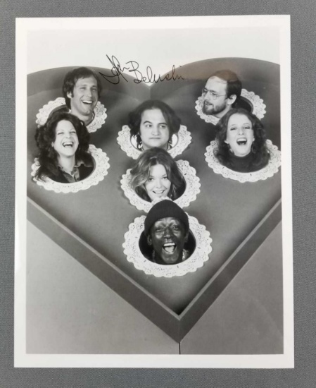 John Belushi signed Saturday Night Live cast photograph