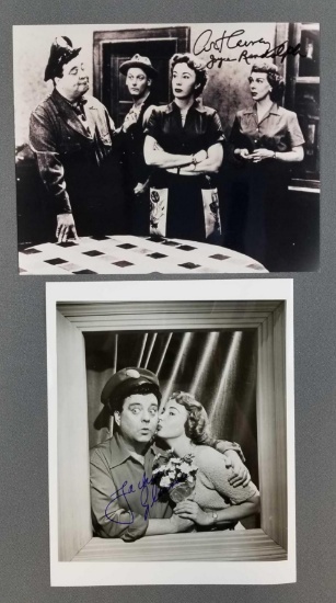 Group of 2 signed Honeymooners photographs