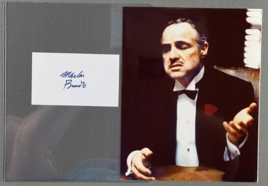 Marlon Brando autograph with photograph