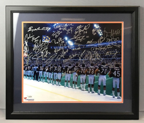 Signed Chicago Bears Framed Print