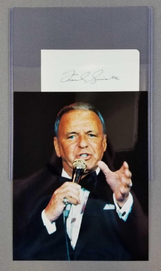 Frank Sinatra autograph with photograph