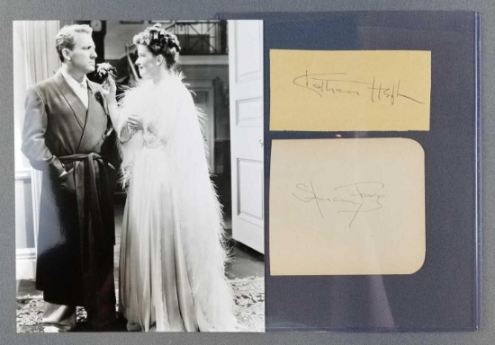 Katherine Hepburn and Spencer Tracy autographs with photograph