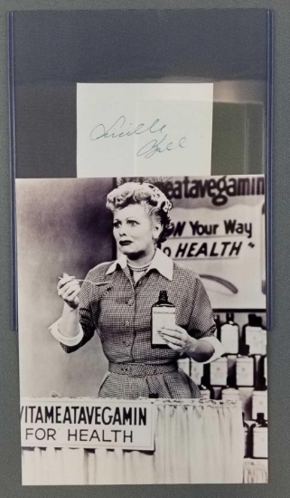 Lucille Ball autograph with photograph