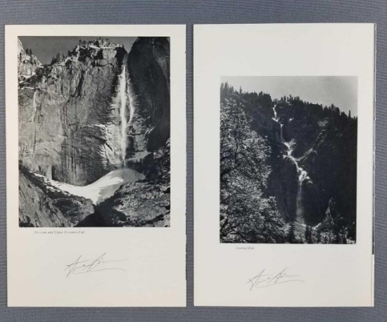 2 Ansel Adams signed Yosemite reprints