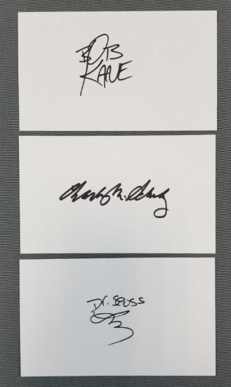 Charles Schulz, Bob Kane, Dr. Seuss autographs