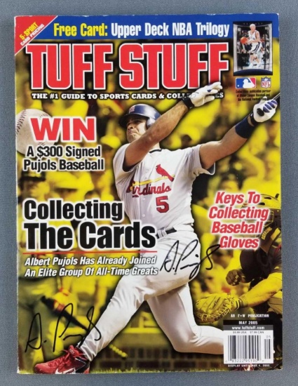 Albert Pujols signed Tuff Stuff magazine cover