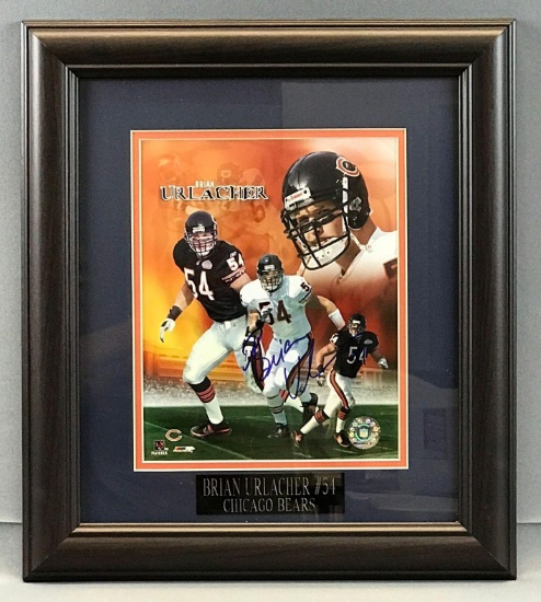 Signed Brian Urlacher No.54 Chicago Bears Framed Print with COA