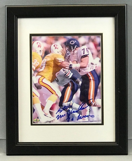 Signed Steve McMichael Chicago Bears Framed Print with COA