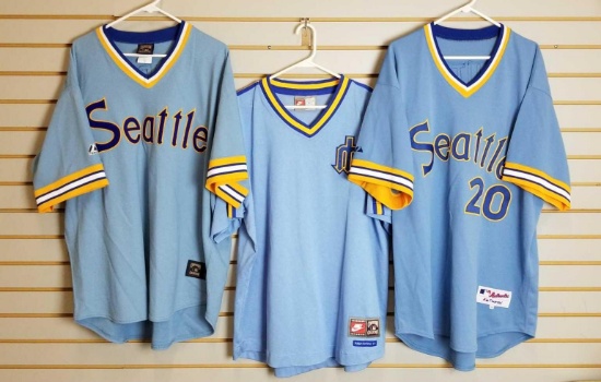 Group of 3 Seattle Mariners jerseys