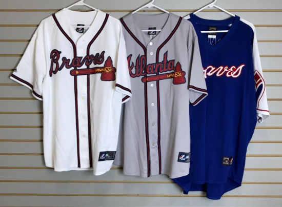 Group of 3 Atlanta Braves jerseys