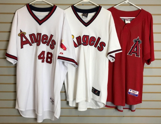 Group of 3 Los Angeles Angels jerseys