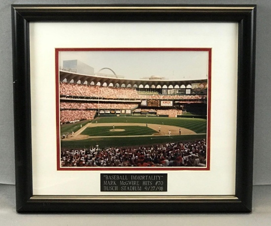 Mark McGwire Baseball Immortality Hit No.70 Framed Photo