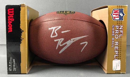 Signed Ben Roethlisberger no.7 Pittsburgh Steelers Football with COA