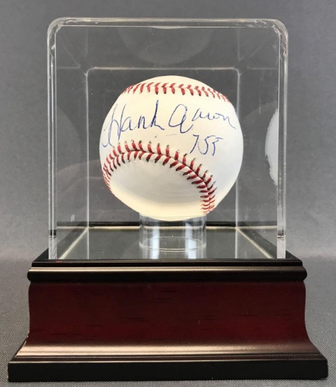 Hank Aaron Signed Baseball