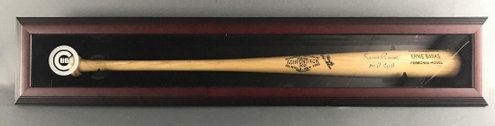 Ernie Banks Signed Baseball Bat