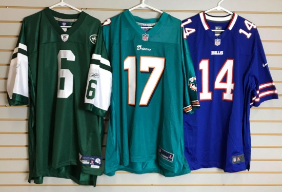 Group of 3 NFL jerseys