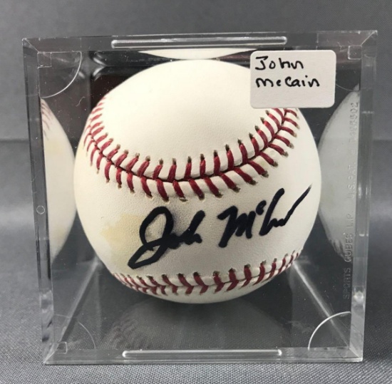 Signed Senator John McCain Baseball with COA