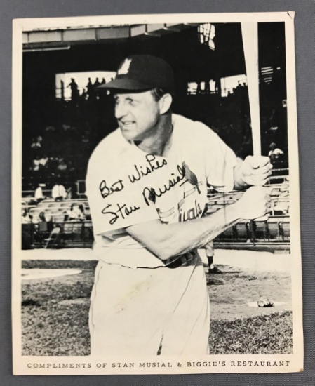 Stan Musial signed poster